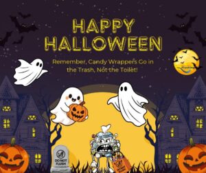 Ghosts Happy halloween from flushsmart