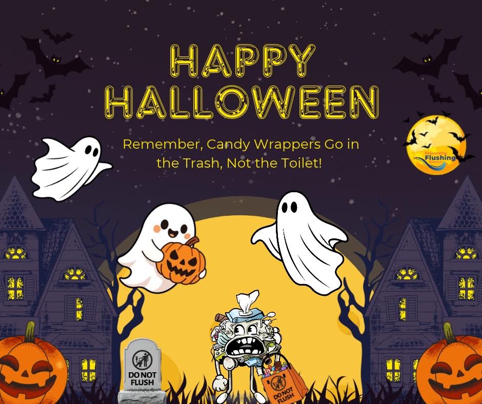 Ghosts Happy halloween from flushsmart